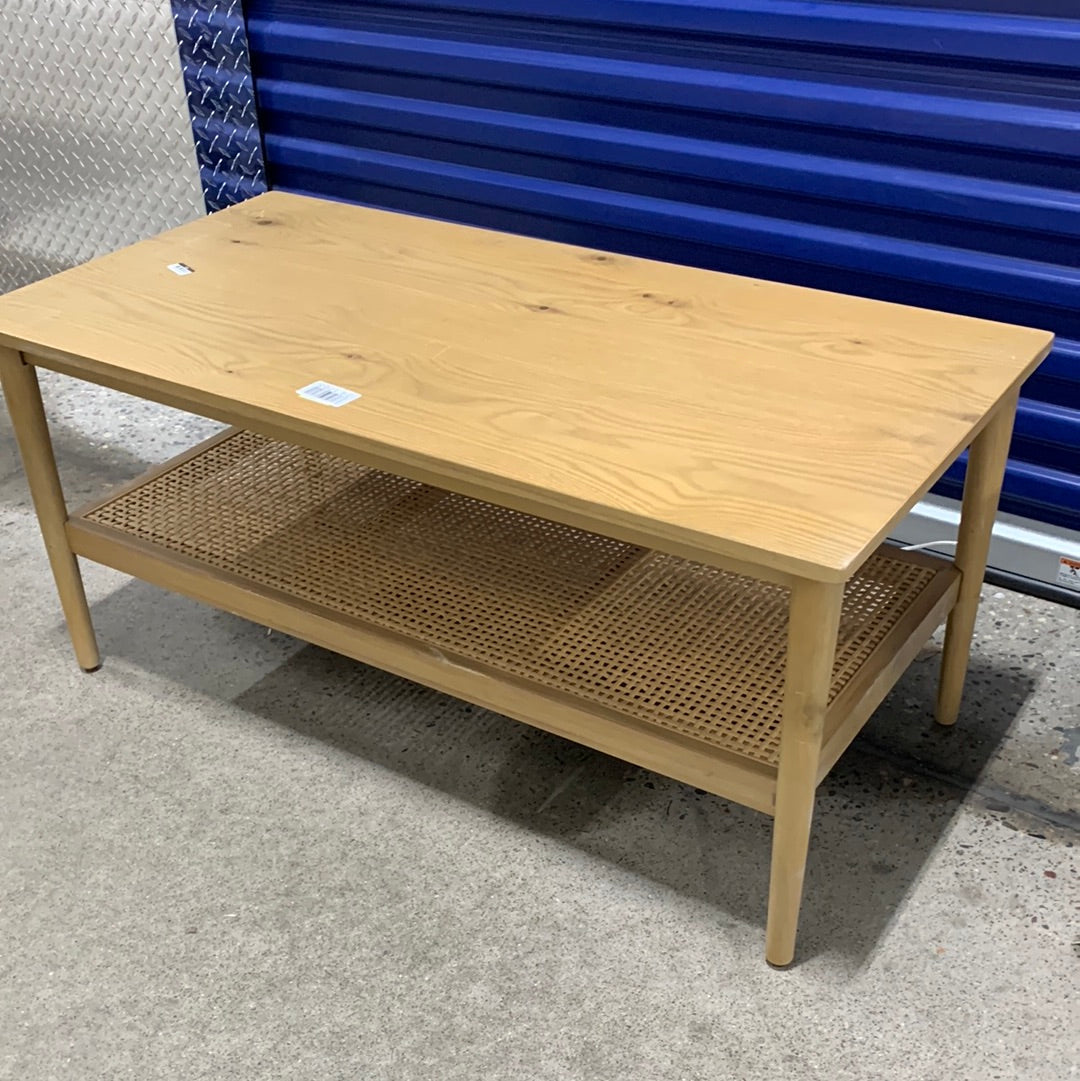 Used Wood & Cane Coffee Table Hearth & Hand™ with Magnolia Branzoe