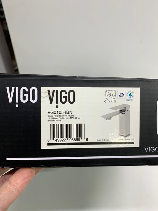 Dunn Single Handle Single-Hole Bathroom Faucet in Brushed Nickel