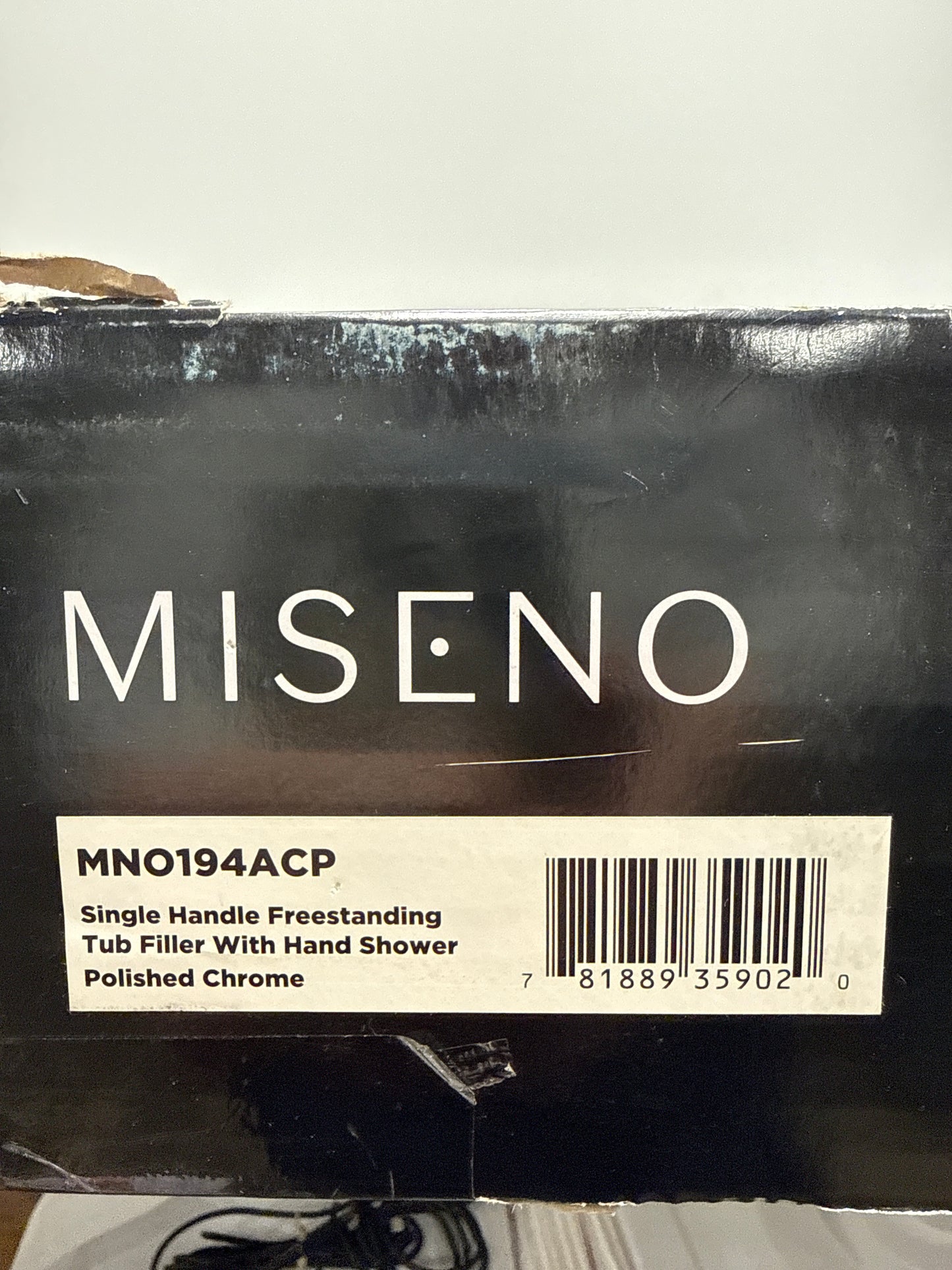 Miseno MTF194 Floor Mounted Tub Filler with Single Function Hand Shower - Chrome