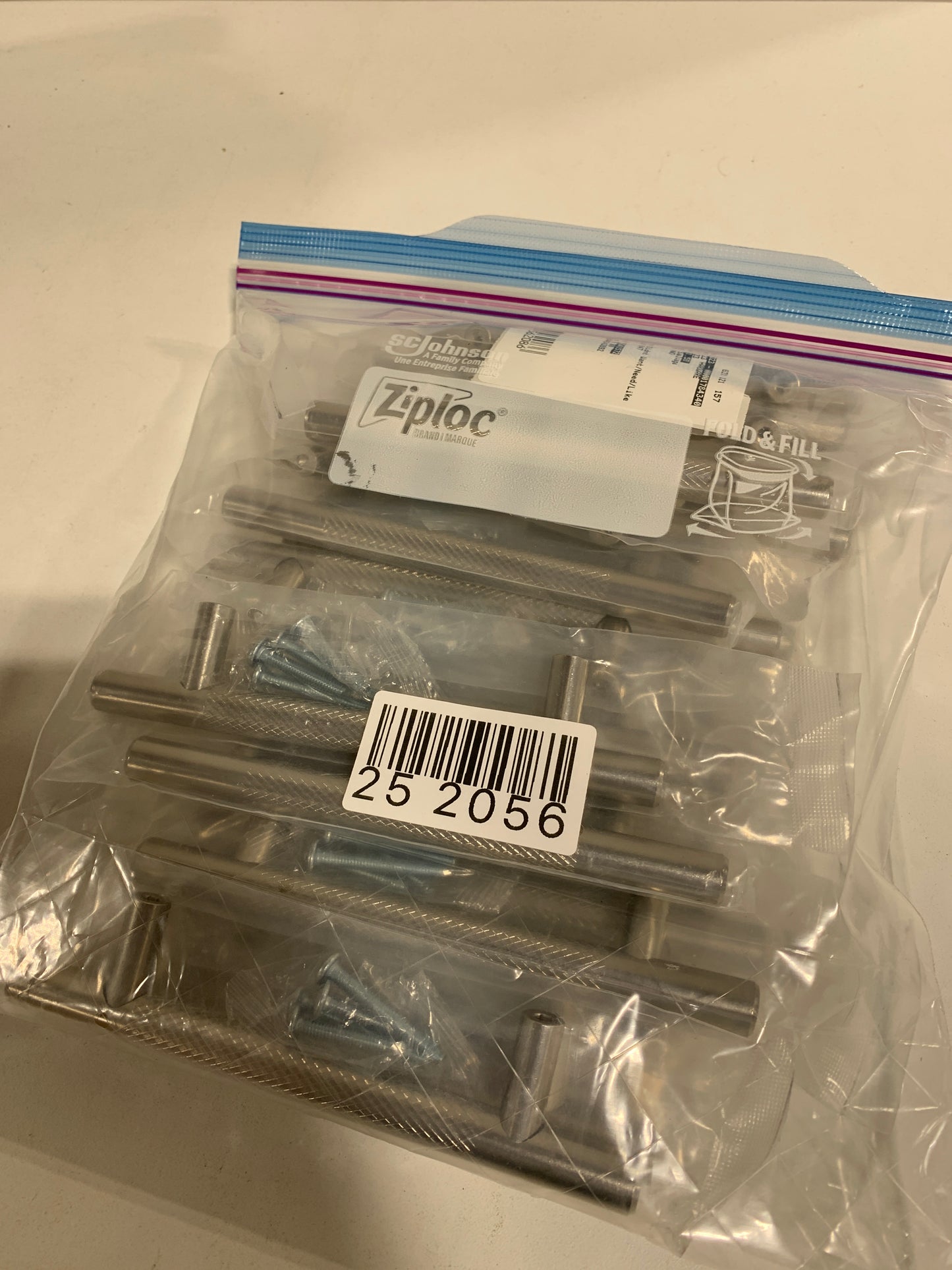 23 Delta Series 3-3/4 in. (96 mm) Center-to-Center Modern Textured Satin Nickel Cabinet Handle/Pull