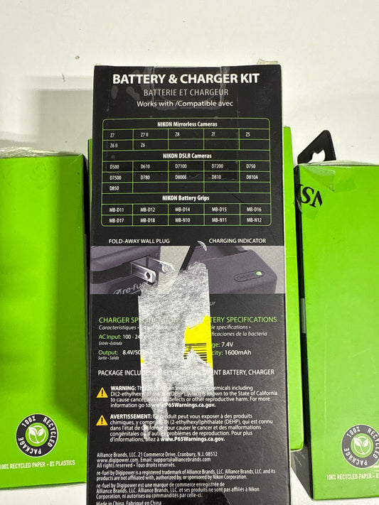 5 Digipower - Digital Camera Battery & Charger Kit, Replacement for Nikon EN-EL15