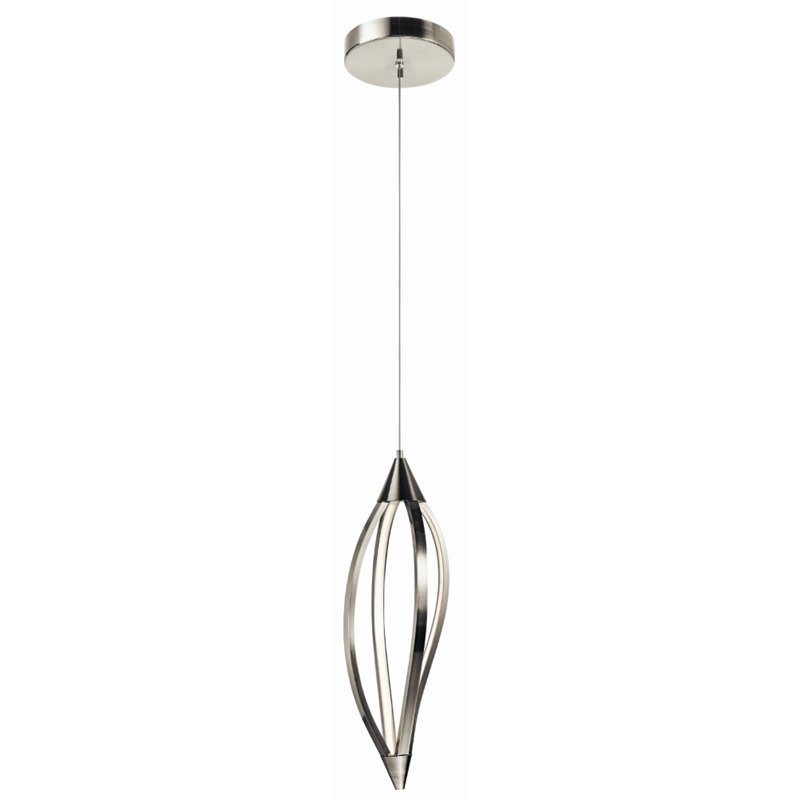 Elan 83392 Meridian Pendant Meridian 8" Wide LED Abstract Mini Pendant Brushed Nickel Indoor Lighting Pendants