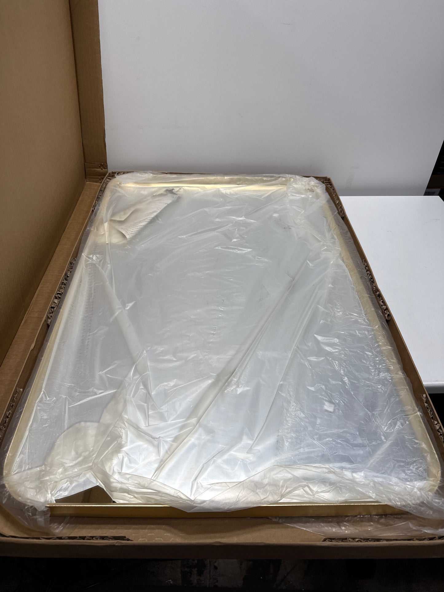 Kohler 26052-BGL Essential Rectangular Bathroom Mirrors, Bathroom Mirrors for Over Sink, 22 in. W x 34 in. H, Moderne Brushed Gold