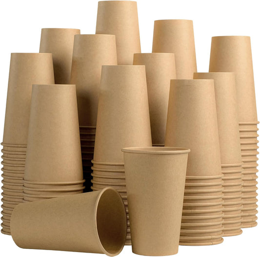 16OZ 180 Pack Disposable Coffee Cups, Hot Paper Cups, Disposable Cups, Hot Cups, Leak-Proof Mouthwash Cups for Home, Business