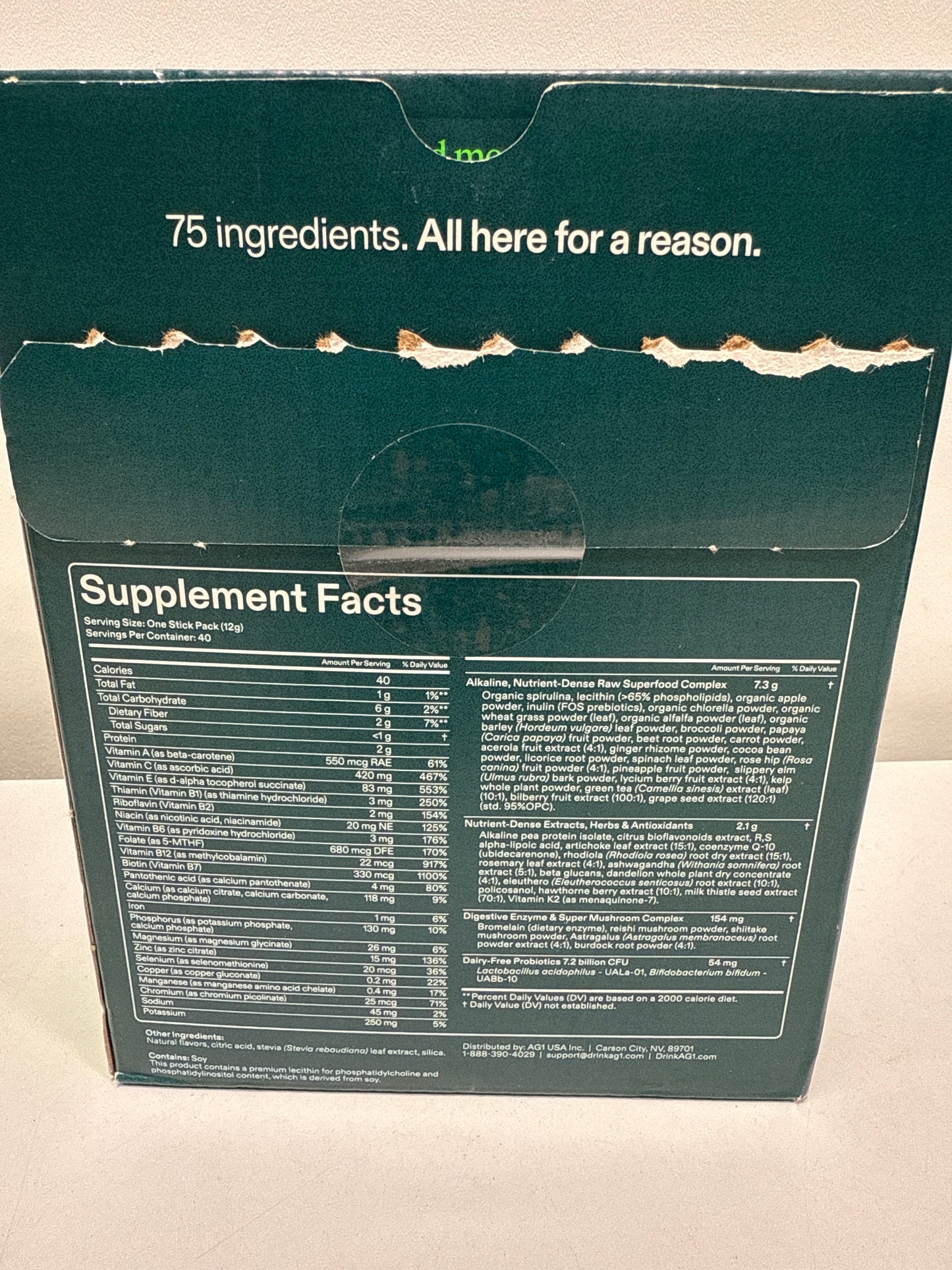 AG1 Daily Foundational Nutrition, 22-count