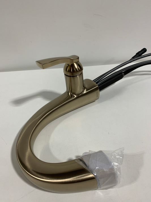 For Parts Stryke Gold Single Handle Single Hole Bathroom Faucet with Pull-Down Spout in Lumicoat Champagne Bronze