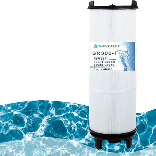 S7M120 System 3 Inner Pool Filter Compatible with 25021-0200S & 25022-0201S, Replacement for Sta-Rite System 3, SR300 Pool Filter Cartridge, 100 Sq.Ft. Filtration Area