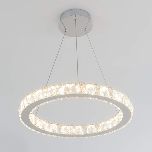 artika Celebrity 20W LED Glam Chandelier Chrome Base with Glass Crystal Diffusers - Ideal for Dining Room Kitchen Light