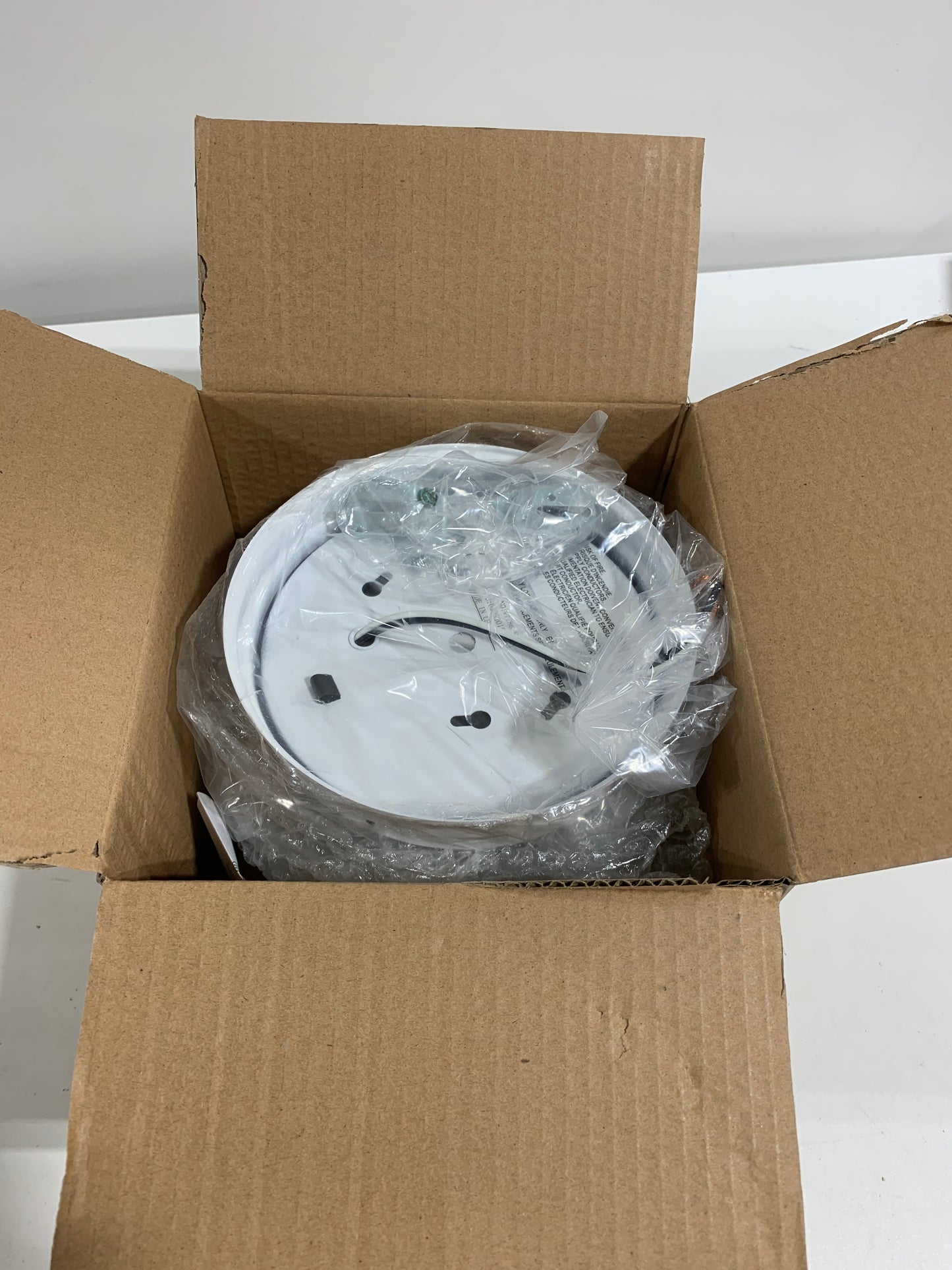 Minster 1-Light White Flush Mount