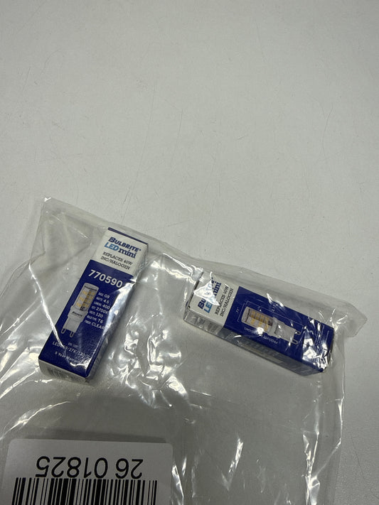 2 x Bulbrite LED4G9/27K/120/D