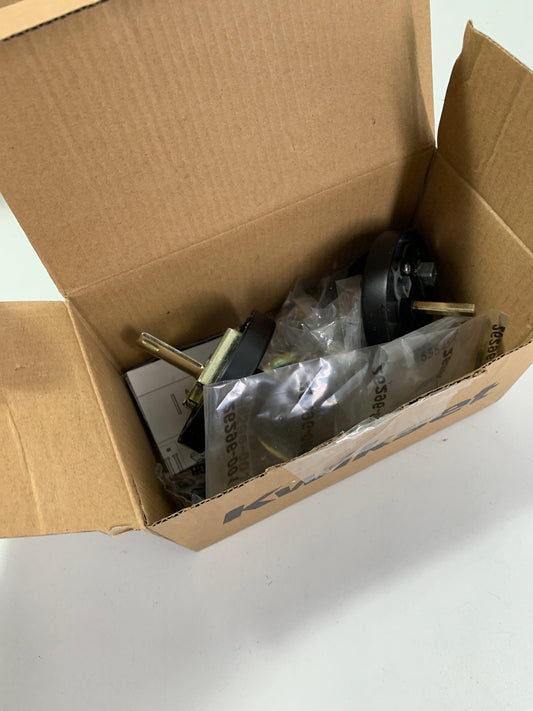 Kwikset 971MILRDTV1 Milan Lever Single Cylinder Interior Pack with Round Rose for Handlesets Matte Black Door Hardware Handlesets Keyed Entry