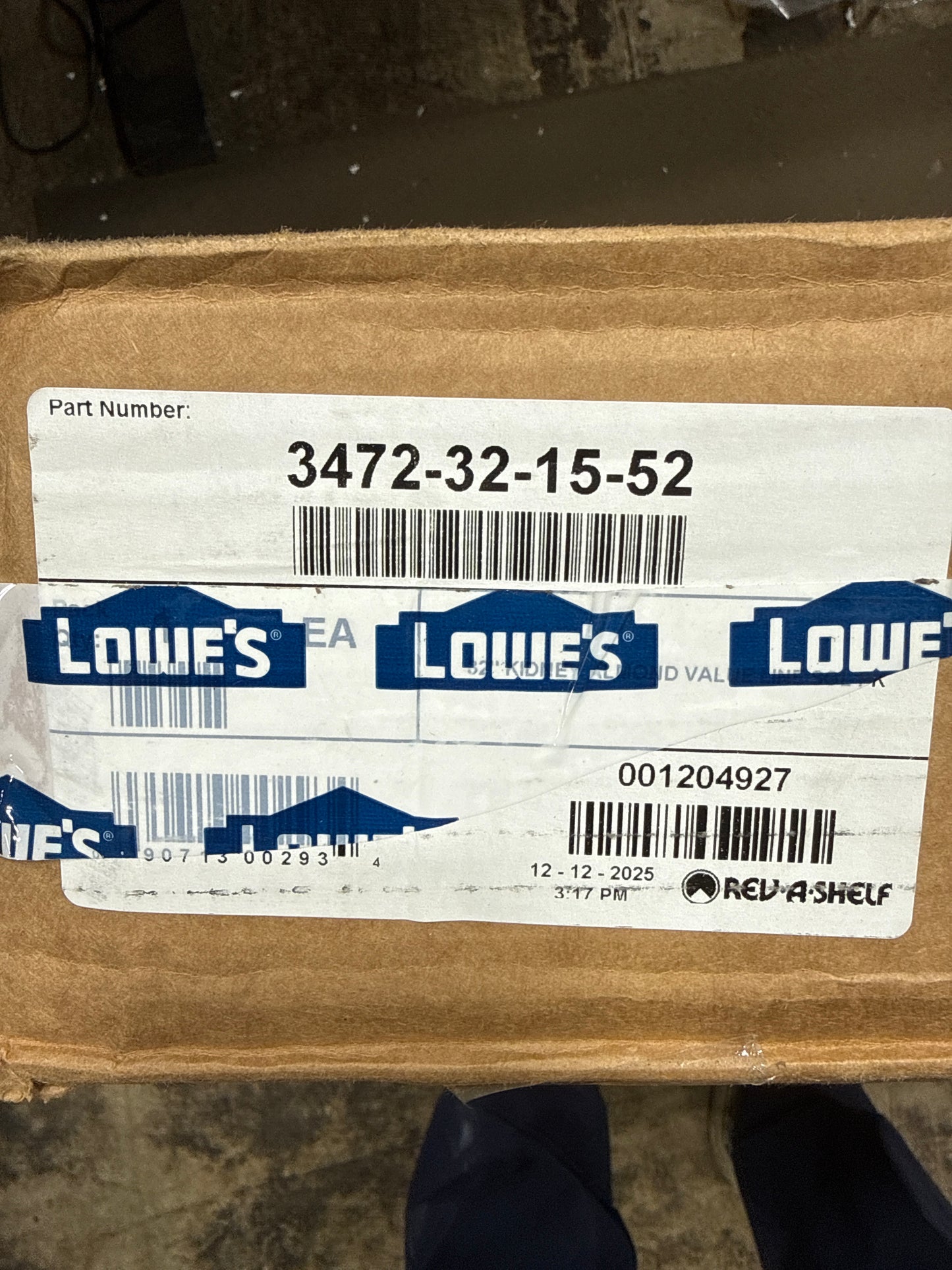 Rev-a-Shelf 3472-32-15-52 32-Inch Polymer Kidney Shaped 2-Shelf Lazy Susan Almond - *Tools Hardware & Misc