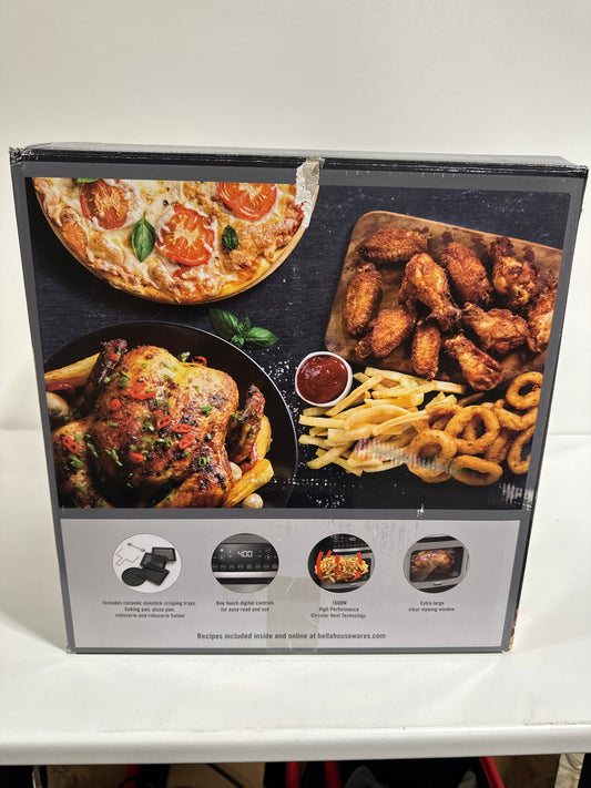 Bella PRO - 12.6-qt. Touchscreen Air Fryer Pizza Oven with Rotisserie - Stainless Steel