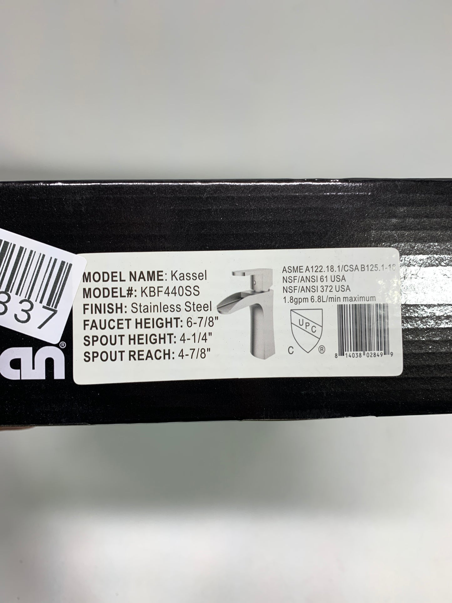 Karran USA KBF440 Kassel 1.2 GPM Single Hole Bathroom Faucet Stainless Steel Faucet Bathroom Sink Faucets Single Handle