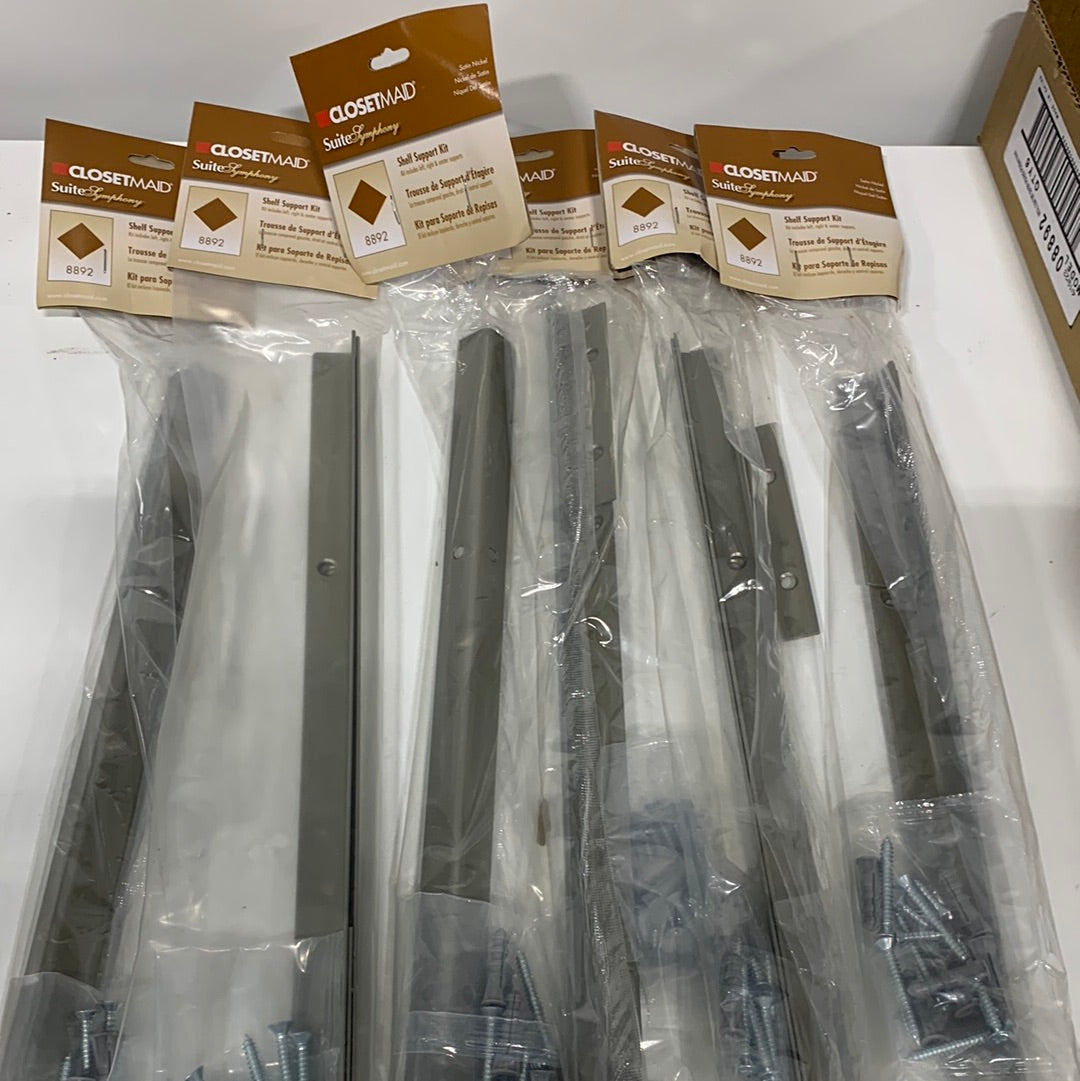 6 ClosetMaid SuiteSymphony Top Shelf Support Kit For ClosetMaid SuiteS