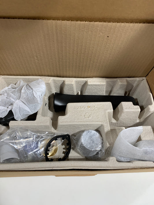 Genta LX Single Handle Wall Mount Tub Filler High Flow Tub Faucet with 10 in. Spout Reach in Matte Black