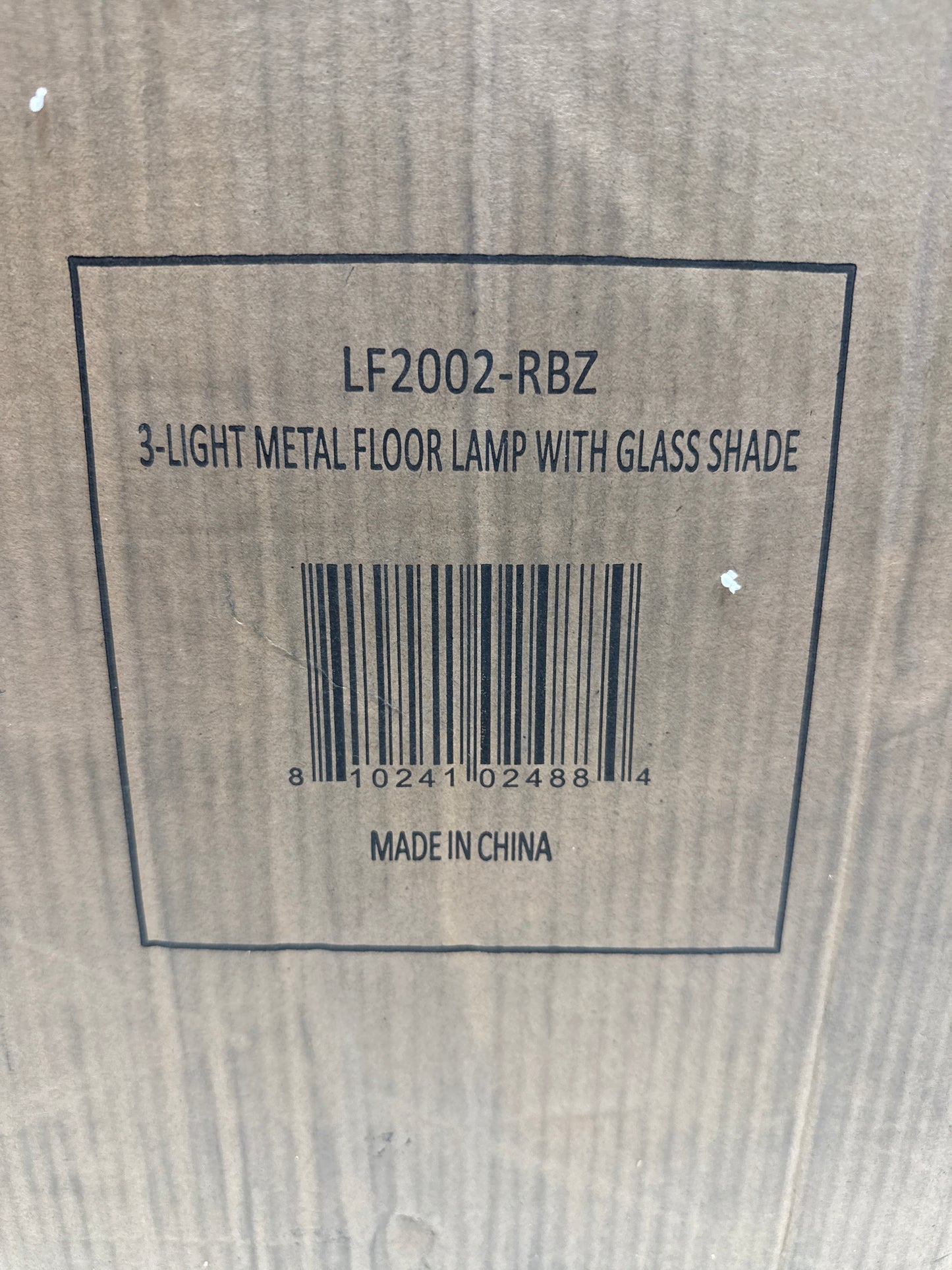 Elegant Designs 3-Light Floor Lamp, 71"H, Champagne Shade/Restoration Bronze Base