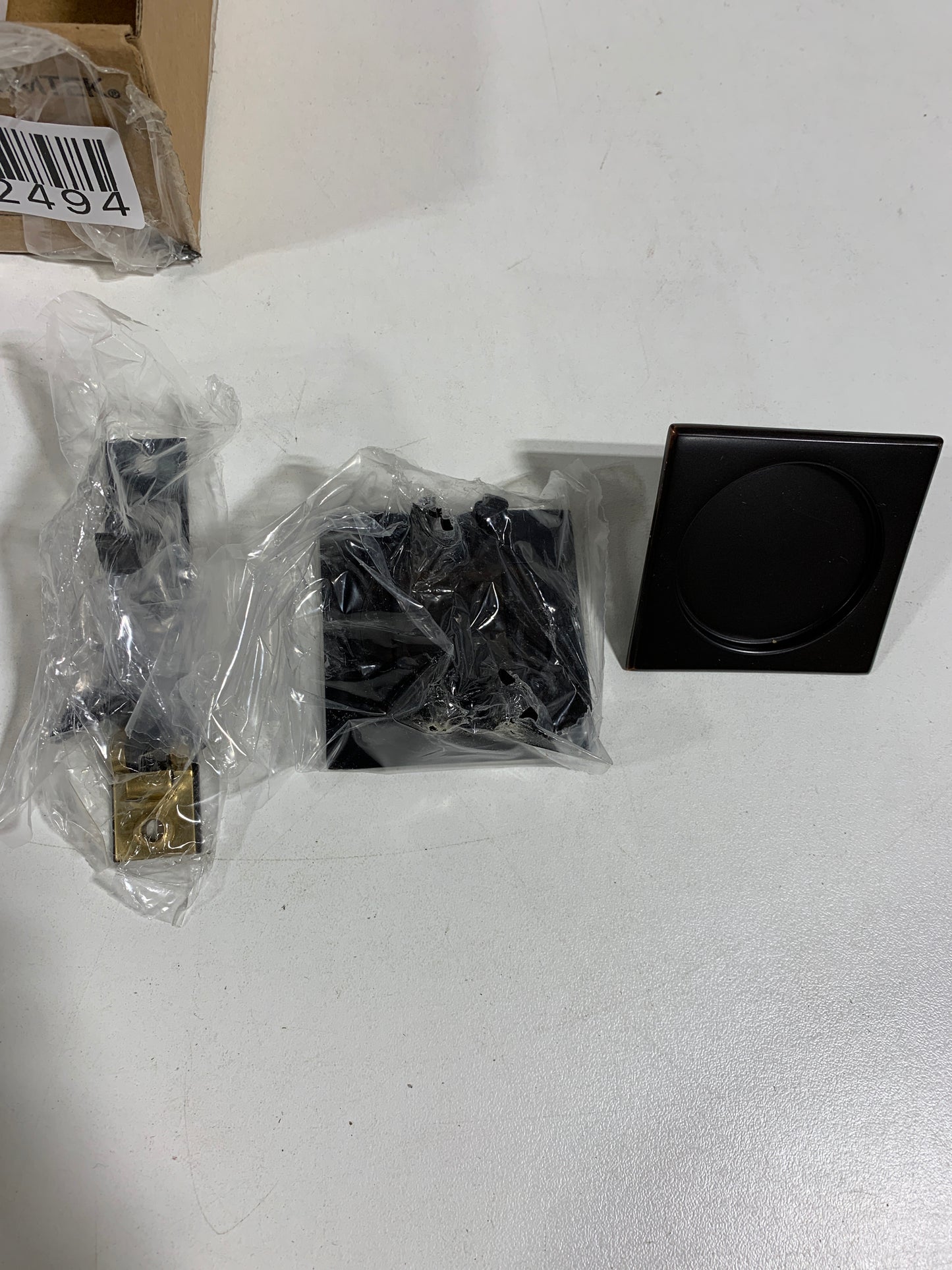 Emtek Square Tubular Pocket Door Dummy US10B