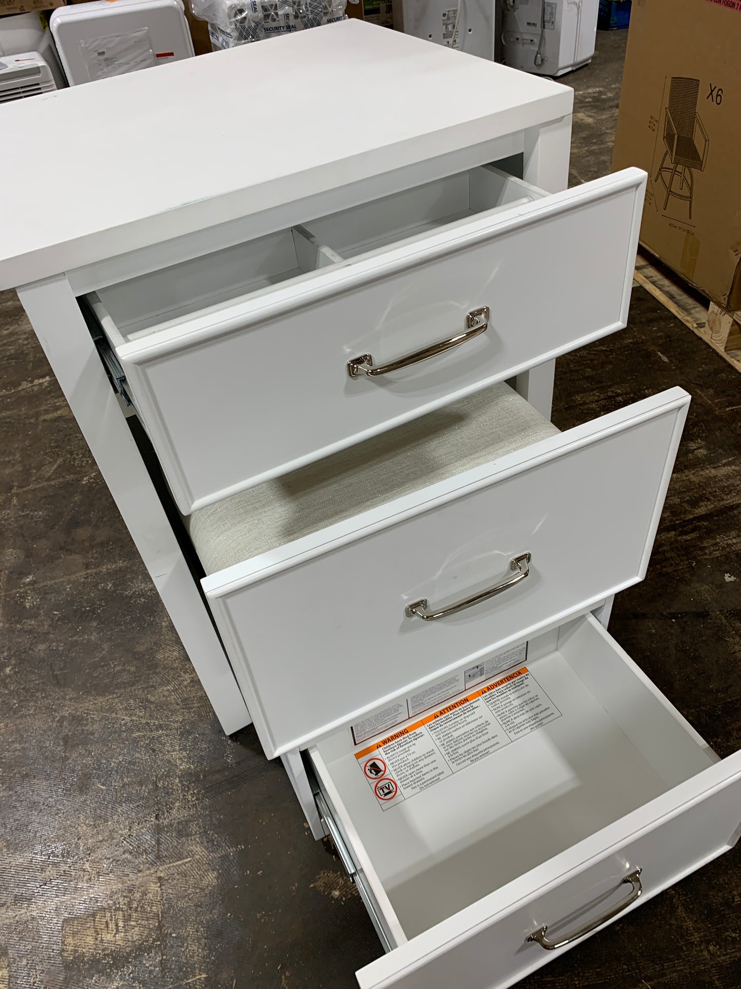 See Desc Odessa Lift-top Vanity with LED Lighted Mirror