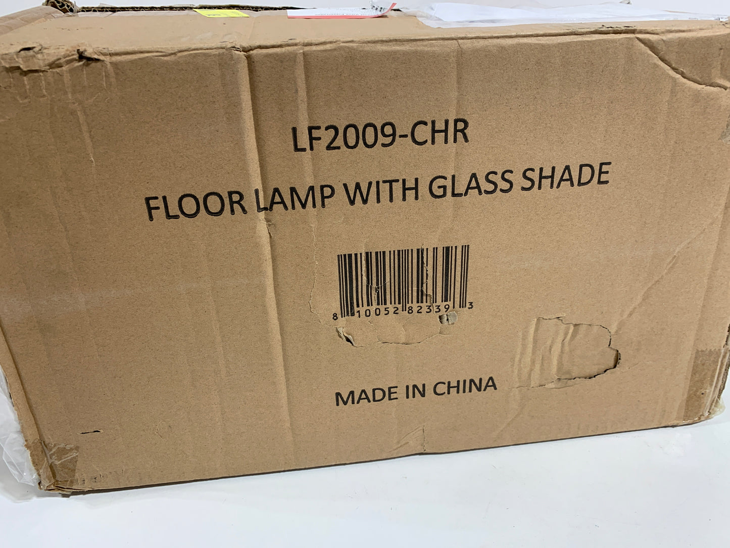 Scratch Simple Designs Modern Iron Lantern Floor Lamp with Glass Shade