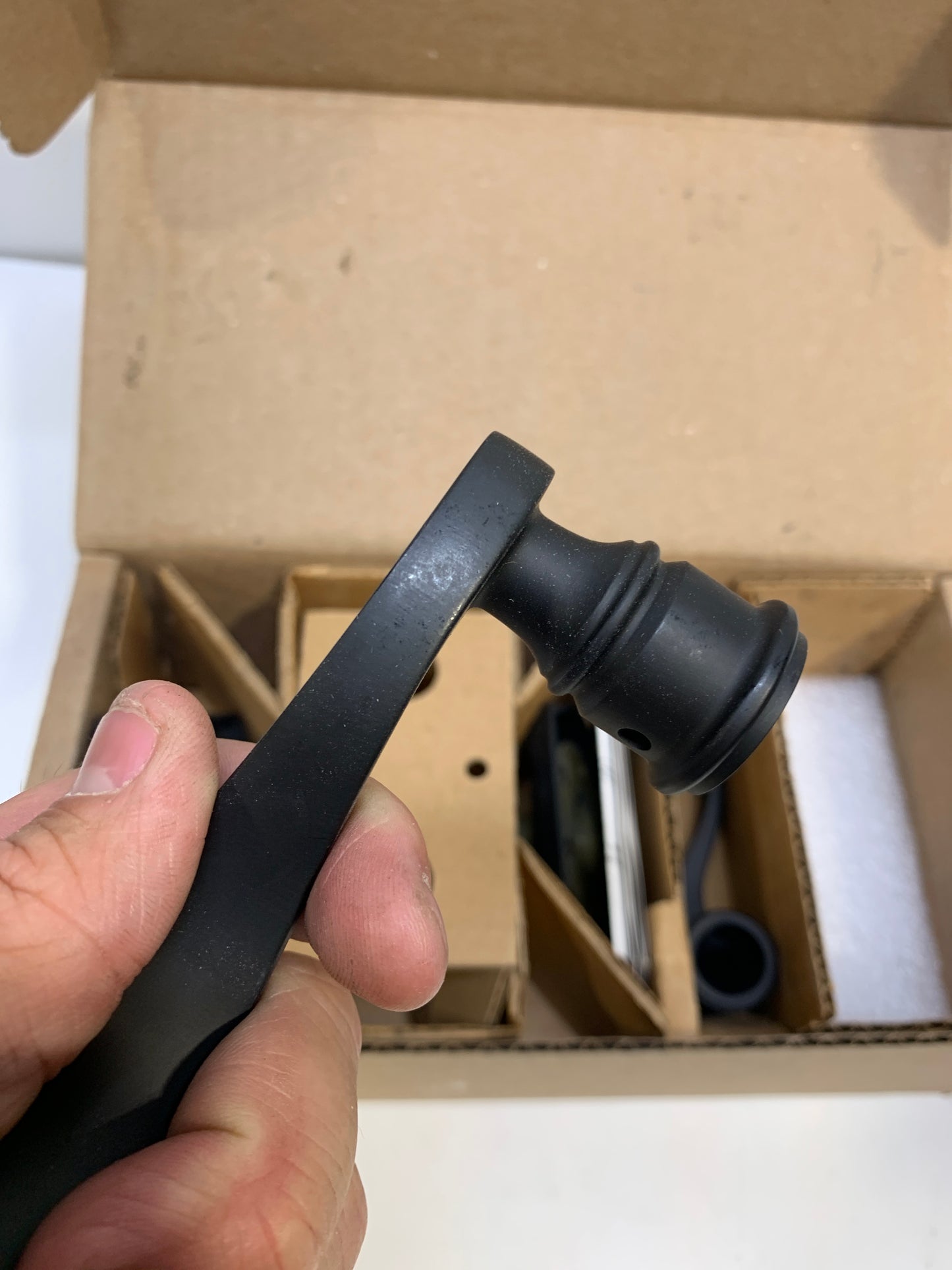 Scratch Baldwin FD.CUR.TAR Curve Non-Turning Two-Sided Through-Door Dummy Door Lever Set