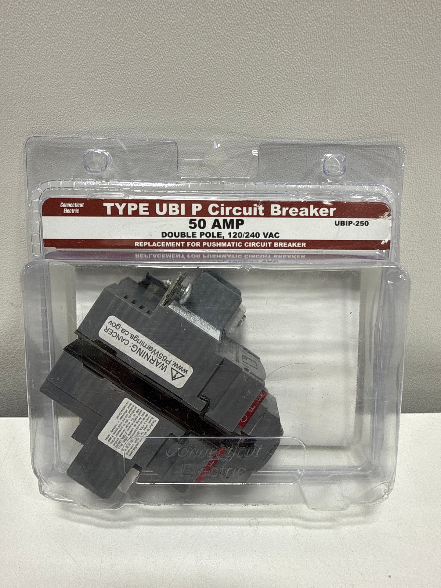 Connecticut Electric VPKUBIP250 50 Amp Double Pole Pushmatic Circuit Breaker