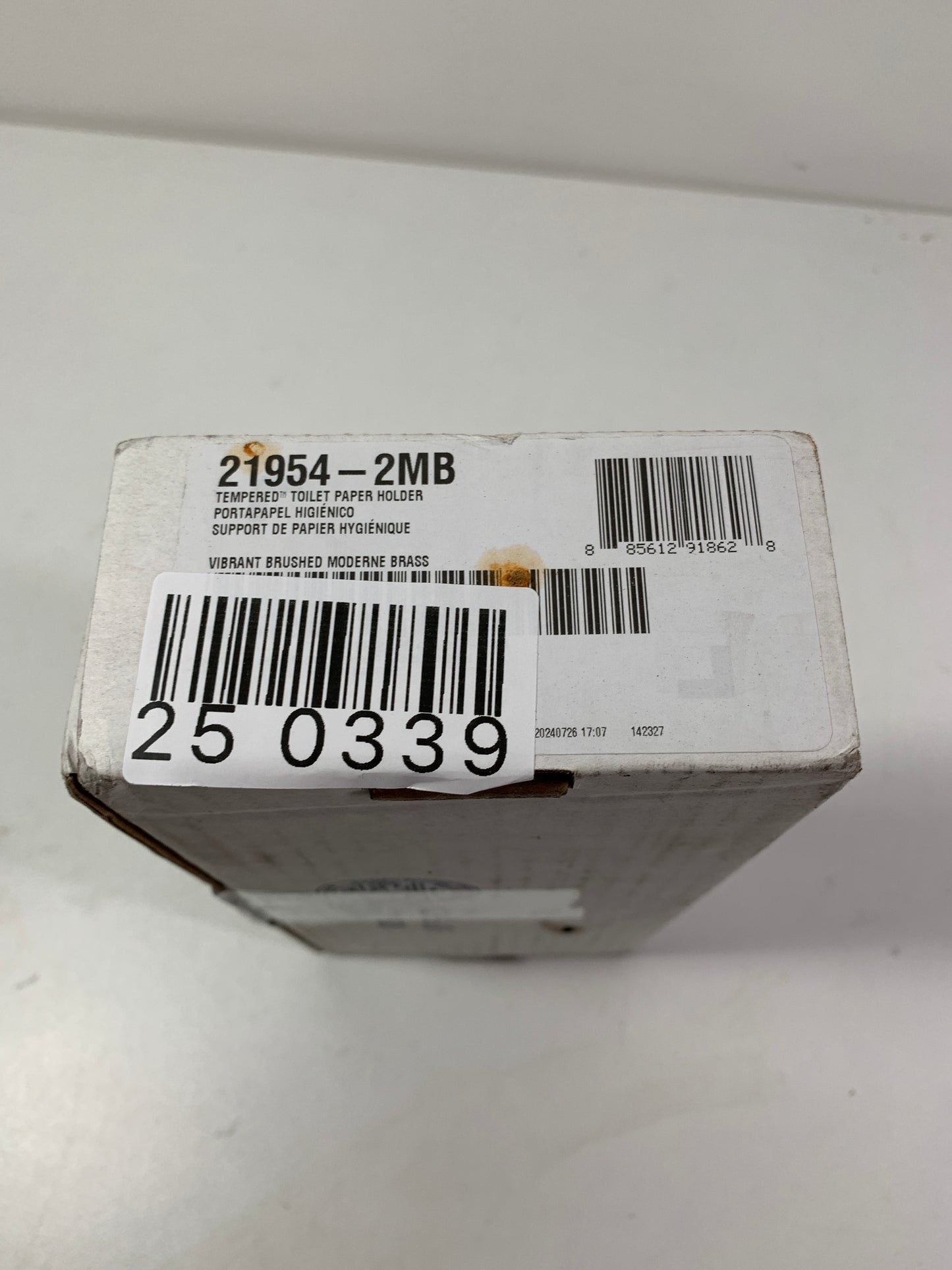 Kohler K-21954 Tempered Wall Mounted Pivoting Toilet Paper Holder Vibrant Brushed Moderne Brass