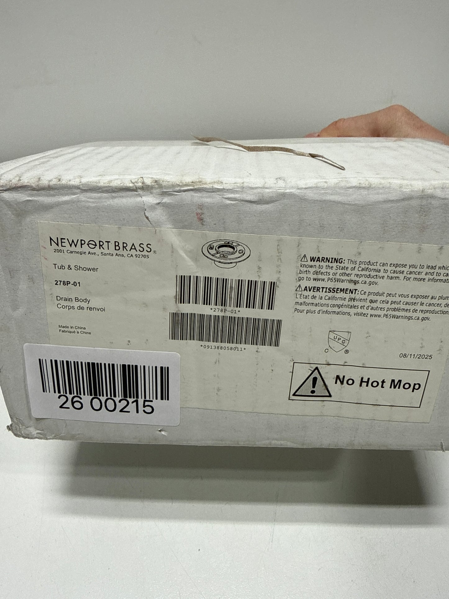 Newport Brass 278P-01 Decorative Drains PVC 2" IPS Shower Drain Body Showers Shower Drains