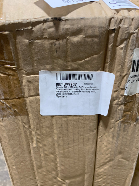 WF-VACPST 4 X 4 in. Steel Powder Coated Post for Vacation Mailbox, Black