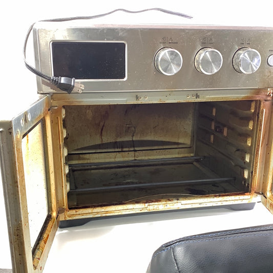 Used Bella Pro Series - 12-in-1 6-Slice Toaster Oven + 33-qt. Air Fryer with French Doors - Stainless Steel