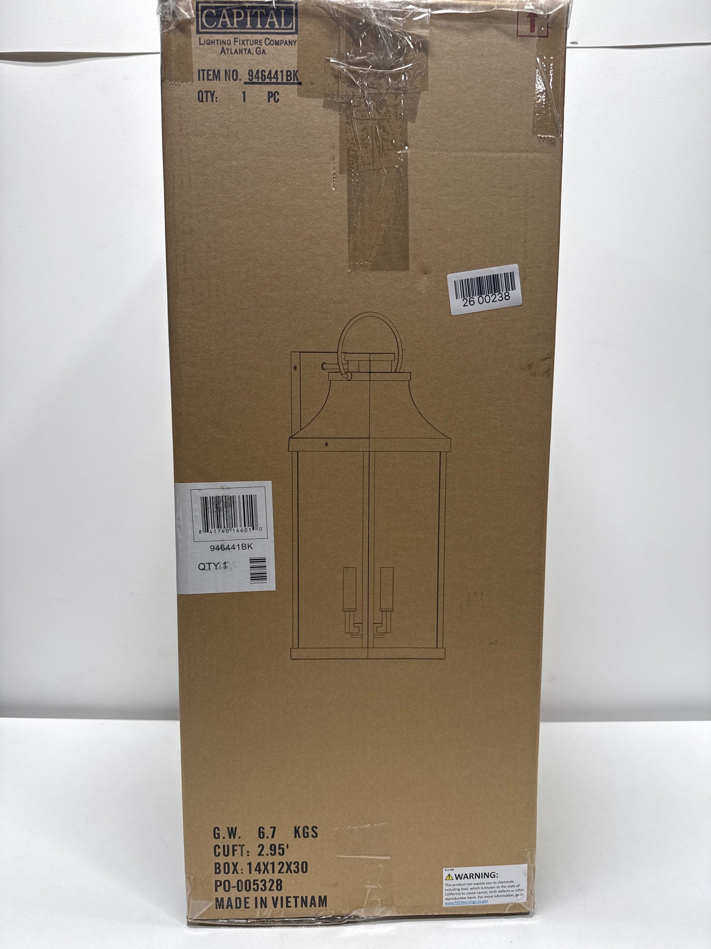 Capital Lighting Fixture Company Bradford 27 Inch Tall 4 Light Outdoor Wall Light Bradford - 946441BK