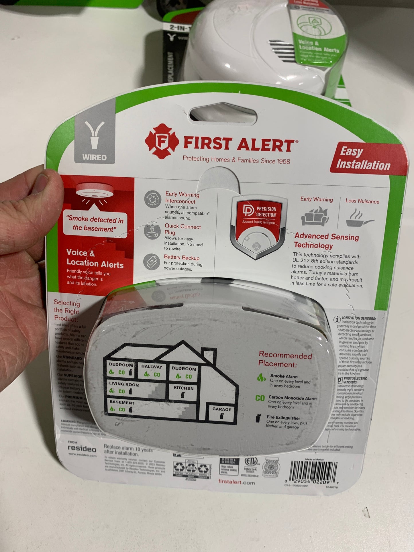 4 x First Alert Precision Detection Interconnect Hardwired Smoke and CO Alarm Hardwire