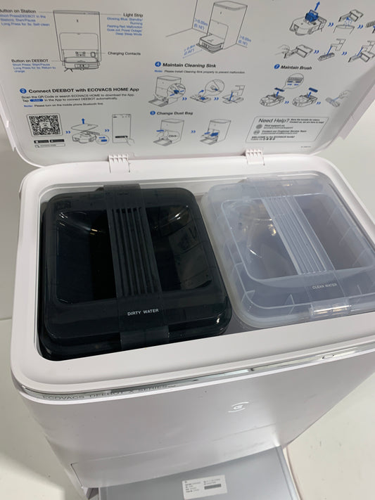 For Parts ECOVACS Robotics - DEEBOT X2 OMNI Robot Vacuum & Mop with Self Cleaning Auto Empty Station - WHITE