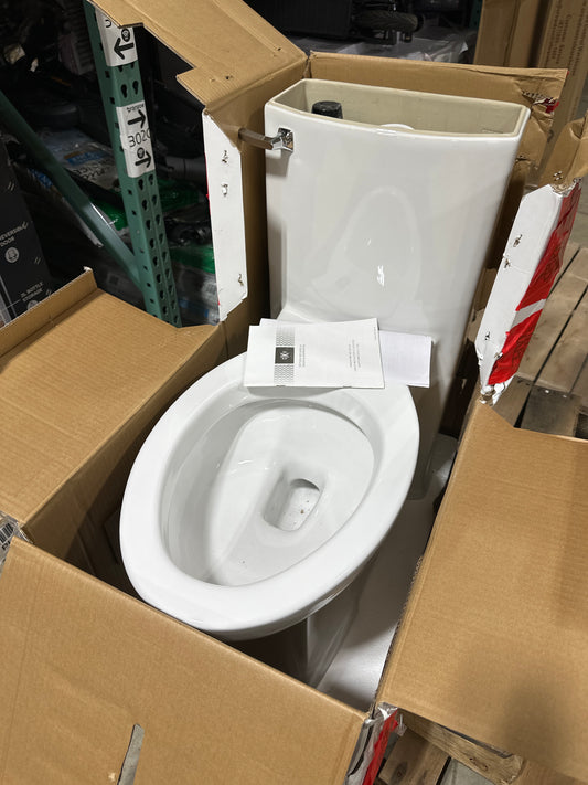 Wyatt 1-Piece 1.28 GPF Single Flush Elongated Toilet in Canvas White