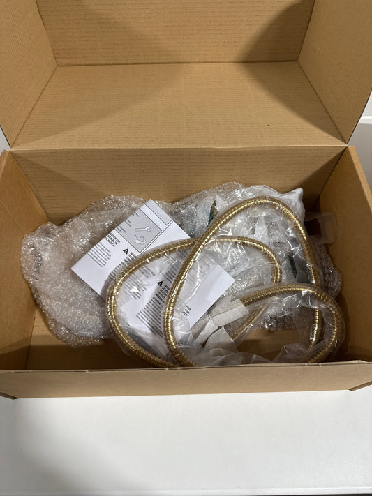 Moen Verso Brushed Gold Eight-Function Eco Performance 7" Wide Spray Shower Head and Detachable Handshower Combo with 72" Hose, 220C3EPBG