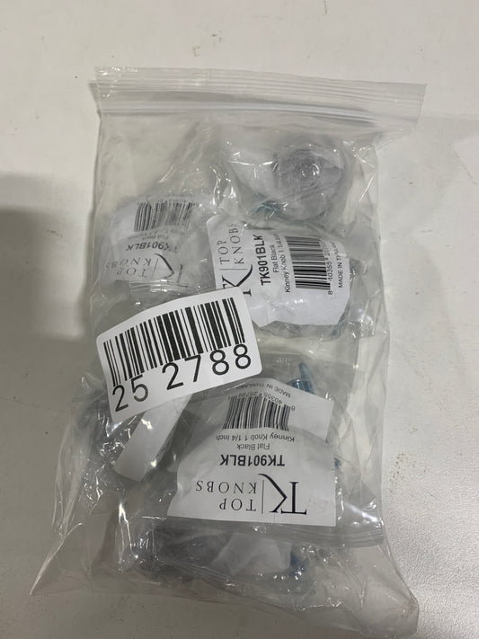 6 Top Knobs TK901 Kinney 1-1/4 Inch Mushroom Cabinet Knob Black