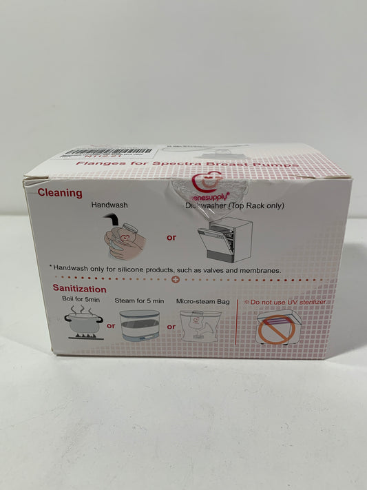 Nenesupply 21mm Flanges 2pc Compatible with Spectra S1 S2 Synergy Gold Motif Luna Breastpumps Replacement to Spectra Pump Parts and Spectra Flange 21mm Replace S2 Parts and Accessories Clear