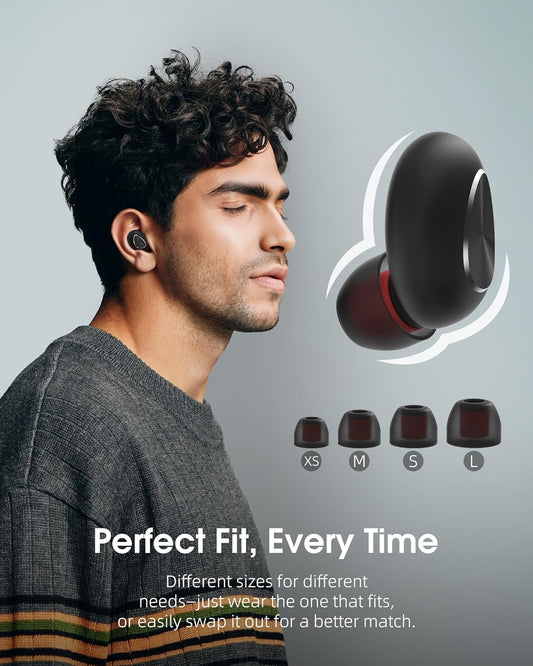 MUSICOZY Ear Plugs for Sleeping Noise-Reducing, Reusable Sleep Ear Plugs Concert Earplugs for Sleeping Swimming, Ear Plugs for Noise Reduction with 8 Eartips Black