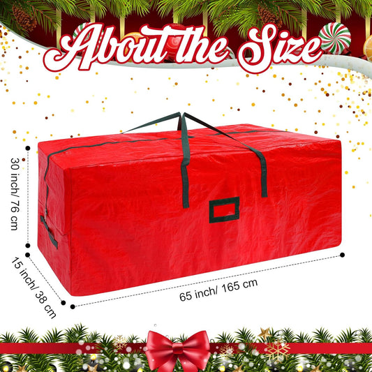 Sadnyy 6 Pcs Christmas Tree Storage Bag Bulk Extra Large Durable Waterproof Dual Zippered Storage Container with Reinforced Handles Heavy Duty Green Red Xmas Holiday Tree Bag(9 ft)ndles Heavy Duty Green Red Xmas Holiday Tree Bag(7.5 ft)