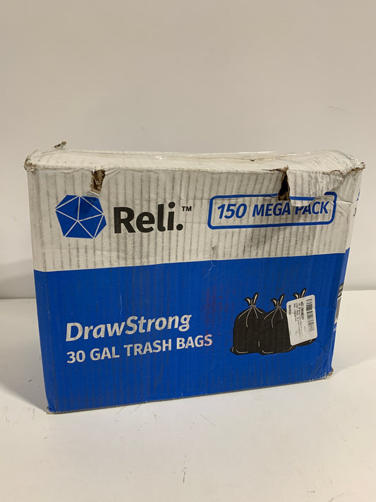 Reli. 30-33 Gallon Trash Bags Drawstring (150 Bags) Large 33 Gallon Trash Bags
