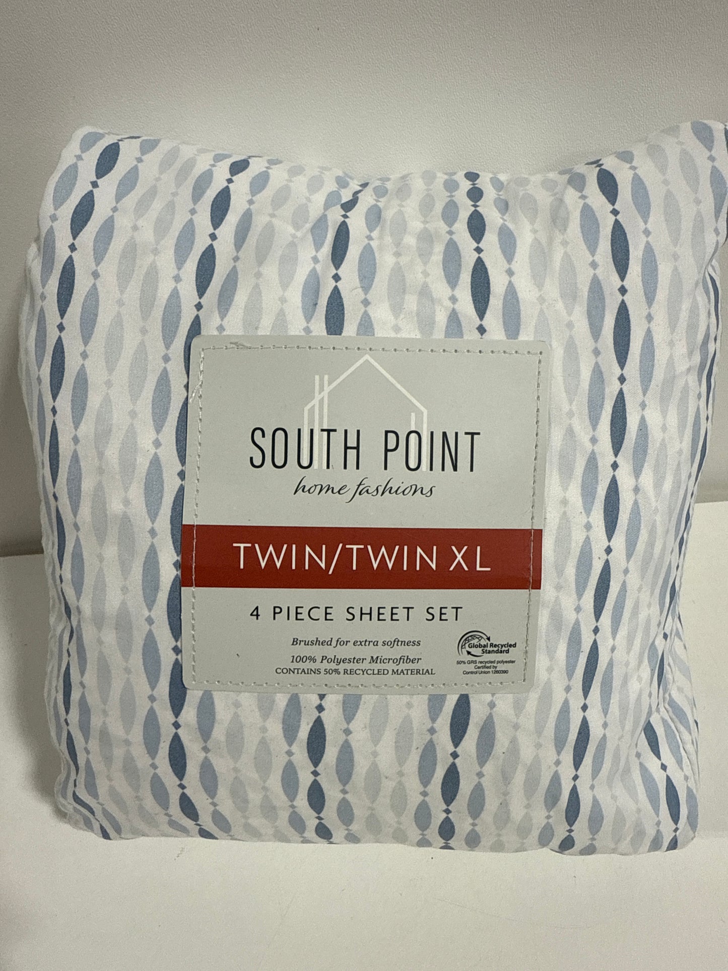 4-Piece Printed Sheet Set 17" Extra Deep | Cool, Crisp, Breathable Bed Sheets - Brushed for Softness (Dorian Geo, Twin XL)