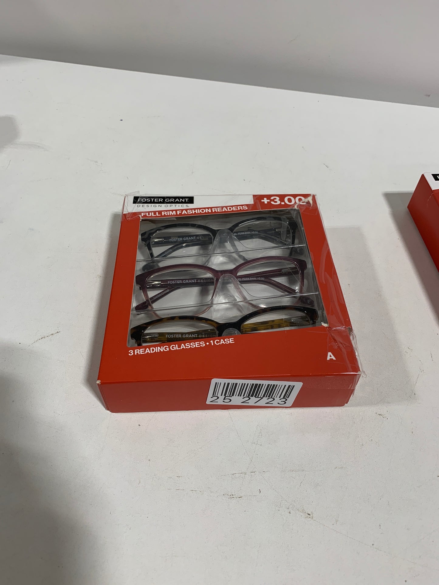 DesginOptics by Foster Grant Classic Reading Glasses +3.00 3 Count