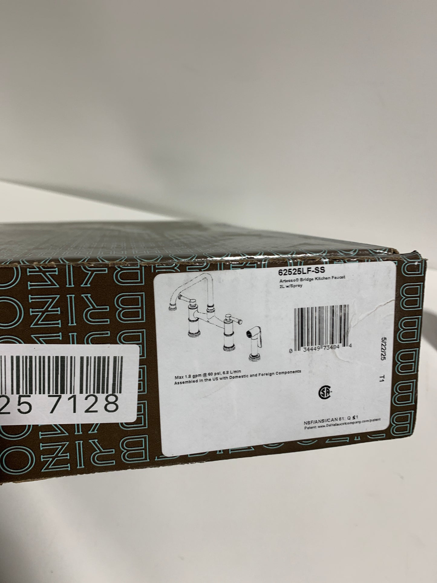 Brizo Artesso: Bridge Faucet with Side Sprayer