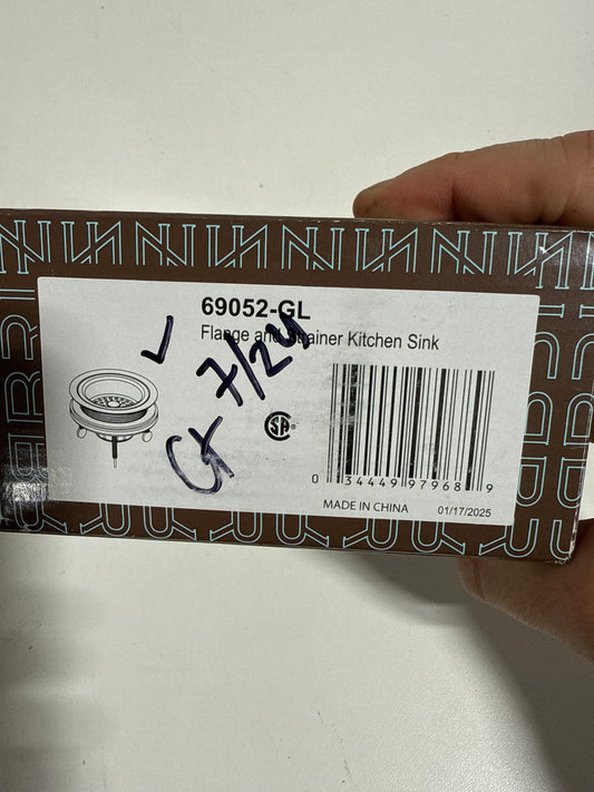 Brizo Kintsu: Flange and Strainer Kitchenluxe gold