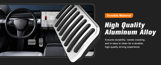 KVR Foot Pedal Pads Set for 2016-2023 Model 3/Y, Non-Slip Aluminum Performance Pedal Covers Car AccessoriesNew