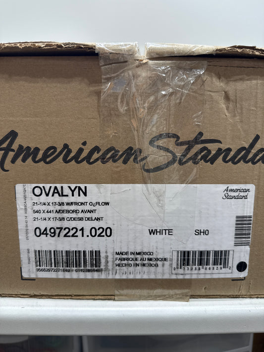 Ovalyn 17.1 in. X 14.1 in. Round Undermount Bathroom Sink in White Vireous China