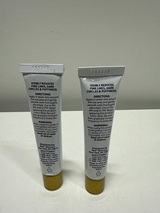 RoC Line Smoothing Eye Cream 0.6 Fluid Ounce (Pack of 2)