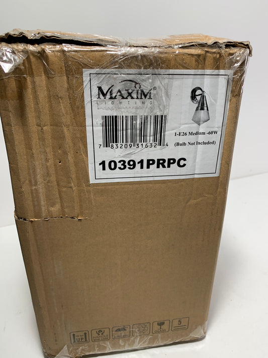 Maxim 10391 Hargreaves 12" Tall Bathroom Sconce - Polished Chrome