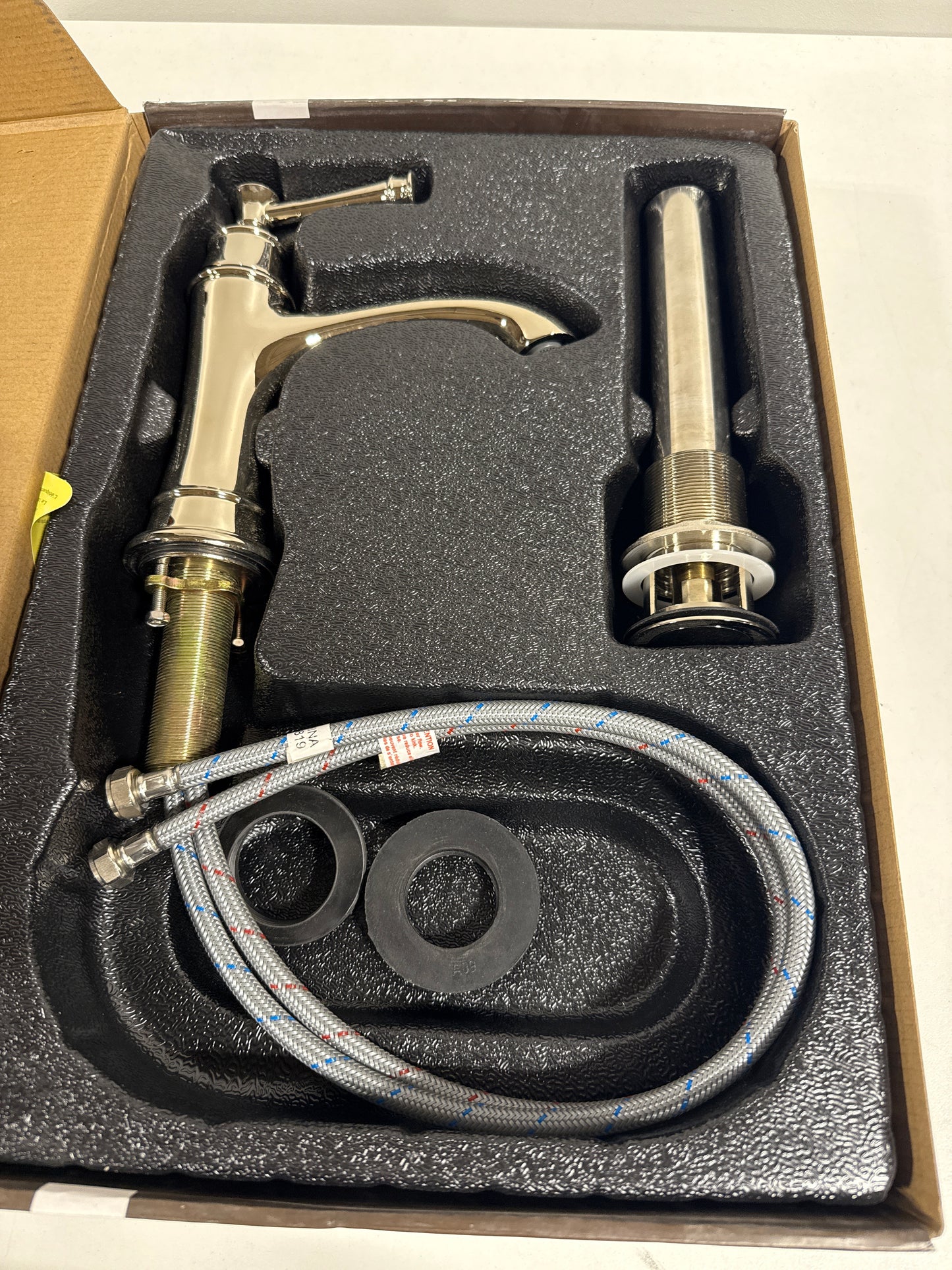 Beasley Single Handle Mid Arc Single Hole Bathroom Faucet with Spot Resistant in Polished Nickel - *Plumbing