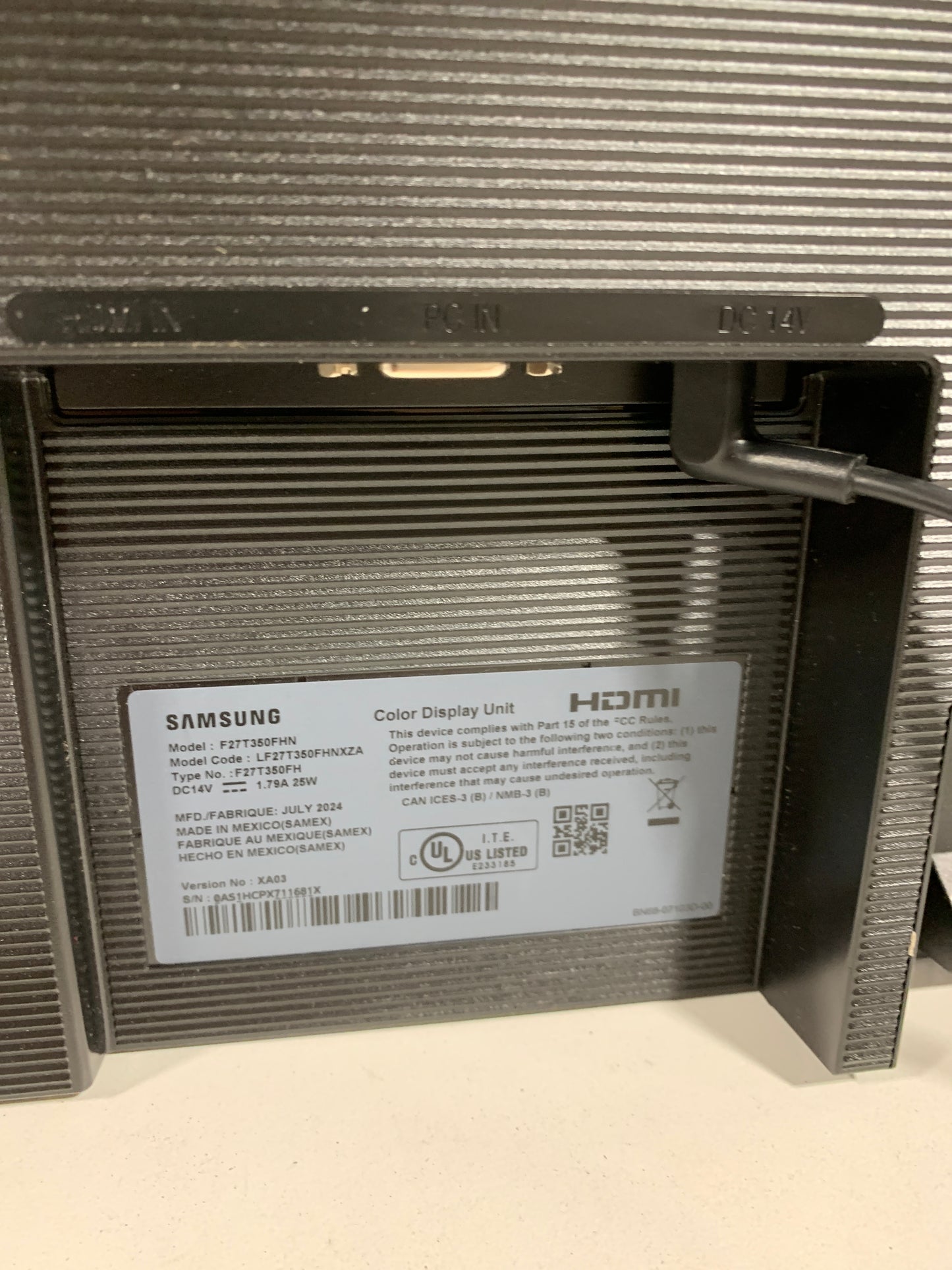 Samsung 27" T35F FHD IPS 75Hz AMD FreeSync 3-Sided Borderless Monitor